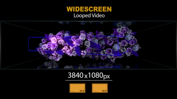 Widescreen 3D Decoration Flowers Room 04