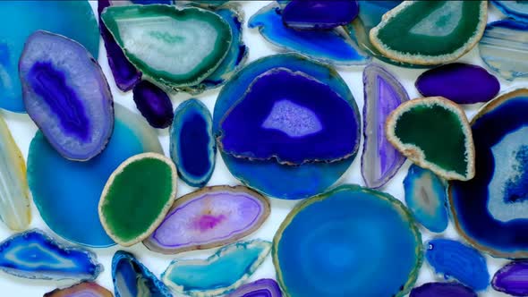 Agate Stone background. Natural blue stones alt