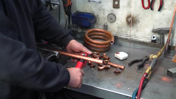 Cutting  Copper Pipes