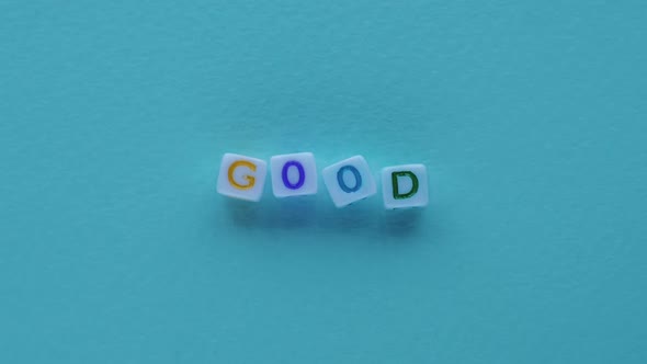 Good Word Positive Thinking Cubes Letters Blue alt