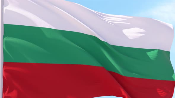 Bulgaria Flag Looping Background
