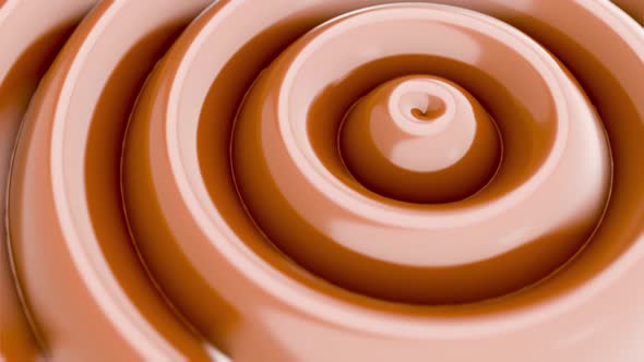 Movement of Circular Waves of Hot Chocolate