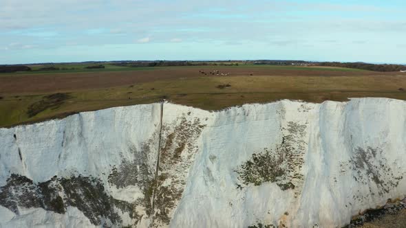 Aerial View of the White Cliffs of Dover Which Face Towards Continental Europe alt