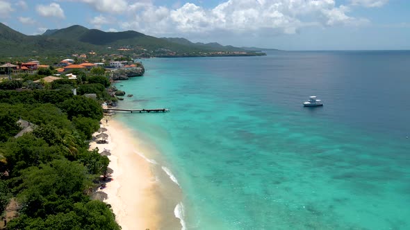 Playa Porto Marie Beach Curacao White Tropical Beach with Turqouse Water Ocean alt