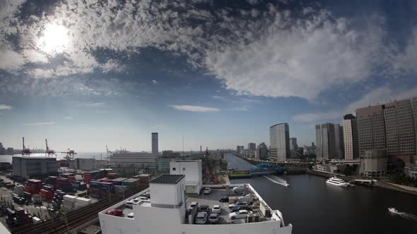 tokyo japan shipping harbour port industrial trasnportation cargo alt