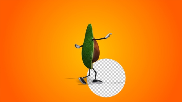 Avocado 3d Character - Hip-Hop Dance
