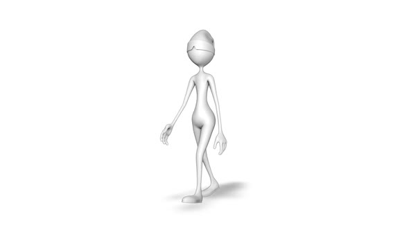 3d Character Man Walk Loop On White Background alt