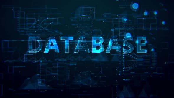 Database Digital Data Text 4k 