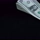 1 US Dollar Banknotes falling against Black background, Slow Motion 4K - VideoHive Item for Sale