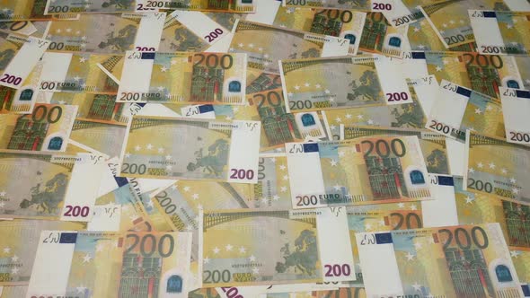 200 Euro Bills On The Table