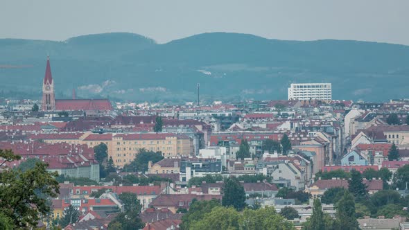 Aerial Panoramic View of Vienna City Timelapse From the Schonbrunn Tiergarten alt