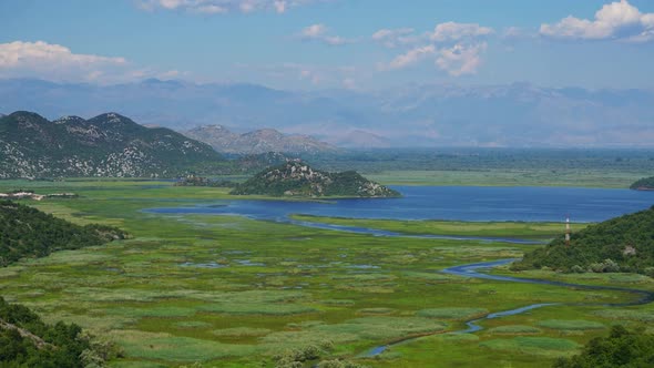 Skadar Lake in Montenegro at Summer alt