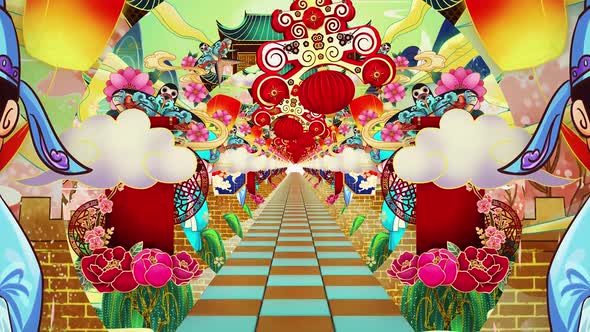 Traditional Chinese Cartoon Painting Motion Graphic