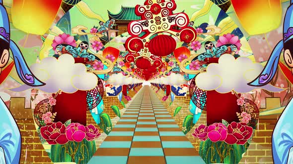 Traditional Chinese Cartoon Painting Motion Graphic alt