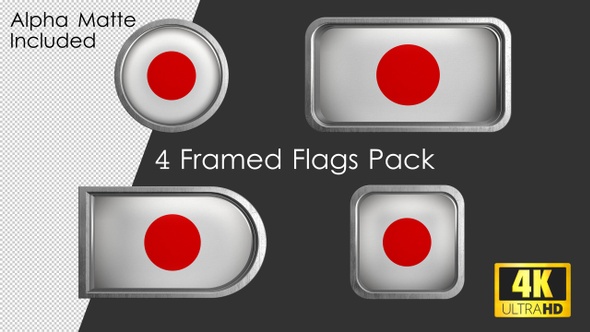 Framed Japan Flag Pack alt