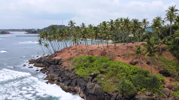 Footage of the Coconut Tree Hill in Mirissa, the Western Province of Sri Lanka