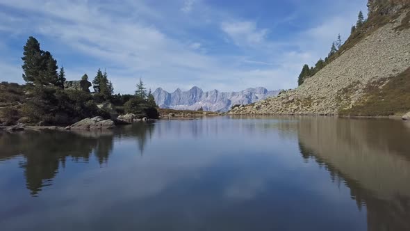 Flight Over Lake Spiegelsee Austria alt