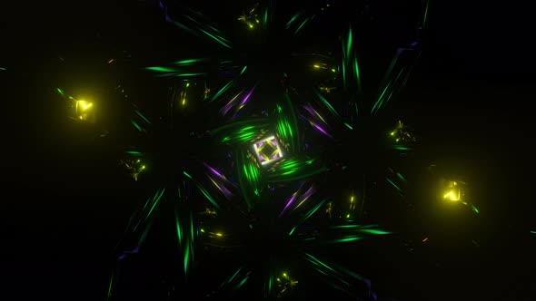 Beautiful Multicolor Trippy Pattern Animation Visual 3D Mandala Spiritual Tunnel with Sacred alt