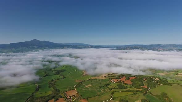 Tuscany Aerial Landscape of Farmland Hill Country alt