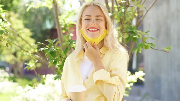 Woman Enjoy Breathing Fresh Air After Quarantine alt
