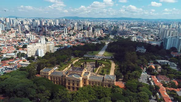Cityscape of Sao Paulo Brazil. Stunning landscape of downtown district city. alt