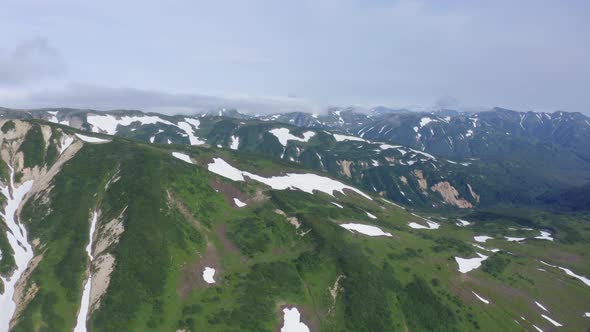 Beautiful Mountain Landscape of Vilyuchinsky Pass at Sunny Day