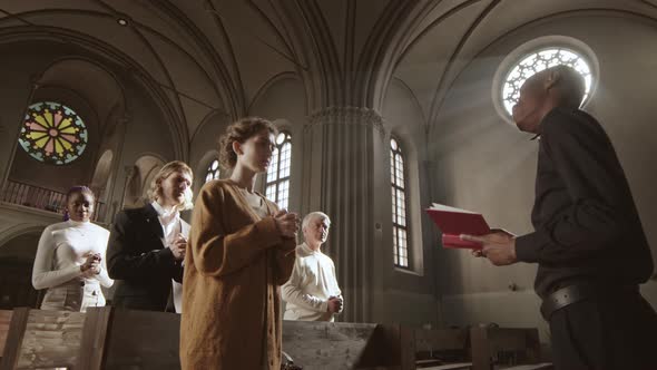 Sunday Service in Christian Church alt