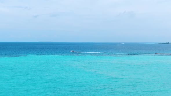 Drone Flying Under Boat Neat Maldive Island