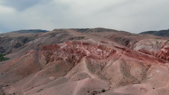 Red mountains landscape in Kyzyl-Chin valley
