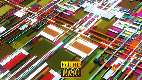 Multi Colored Technological Loop Background HD alt