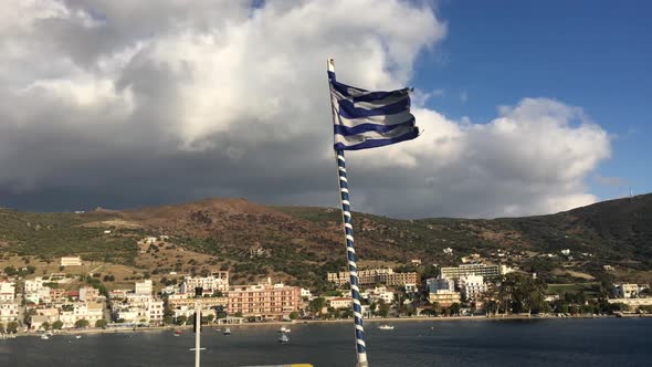 Leaving the Harbour of Marmari  alt