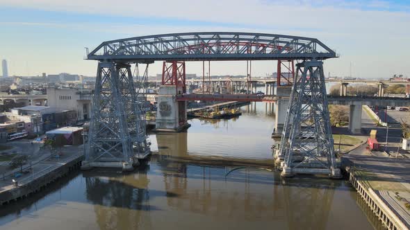 Revealing the Old Steel Structure of the Ferry Bridge in La Boca, Buenos Aires alt