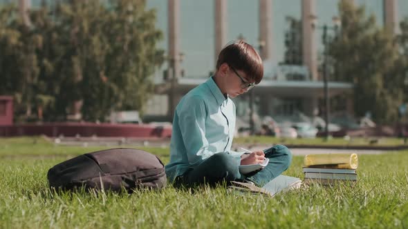 Online Education, Back To School, Happy Schoolboy, Learn Lessons. alt