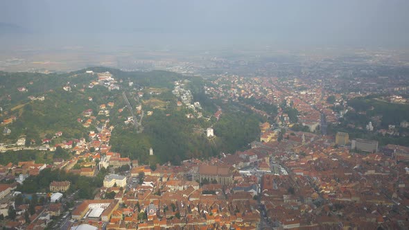 Pan right of the city of Brasov