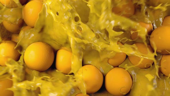 Orange Juice Gushing Through Oranges alt