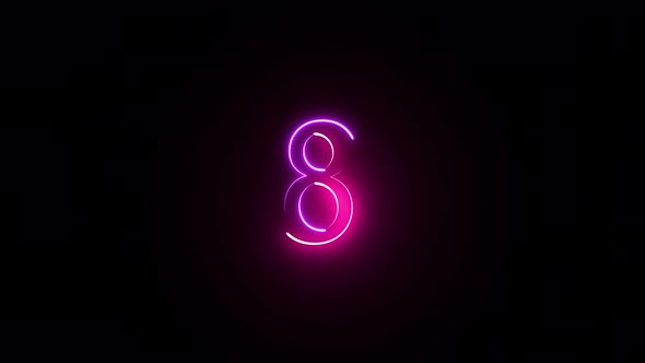 Beautiful neon countdown., Motion Graphics | VideoHive