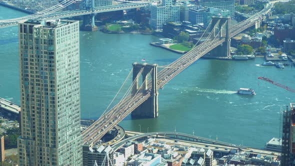 Traffic Fast New York Bridge