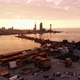 Sea and Harbor at Sunset - VideoHive Item for Sale