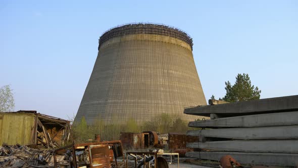 Cooling Tower of Chernobyl Nuclear Power Station alt