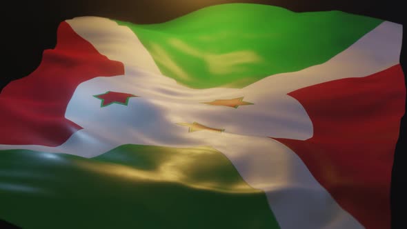 Burundi Flag Low Angle View