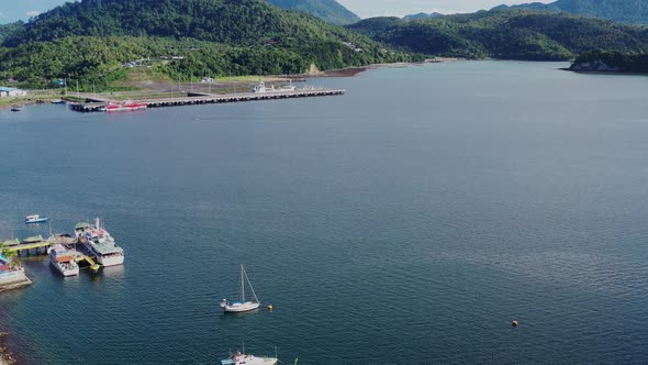 AH - Aerial View Of Port In Sabang Bay 02