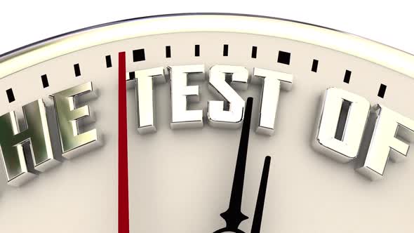 The Test Of Time Clock Lasting Endurance Stamina Legacy Words 3d Animation alt