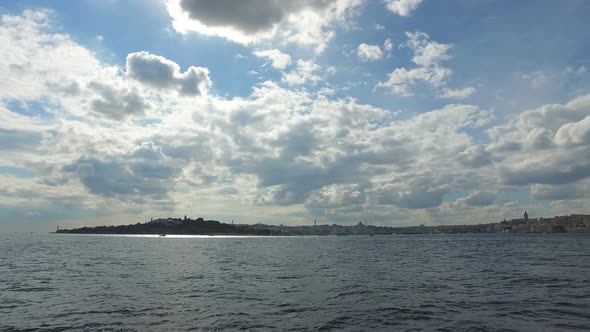 Istanbul Bosphorus and Cloudy Sky alt