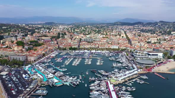 Panorama of Cannes Yachting Festival - 11 September 2021