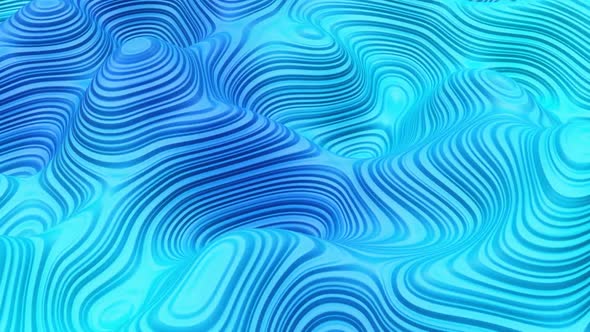 Loop Vj Background Animation Of Blue Abstract Waves 4 K H.264 H.264