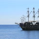 Pirate Old Frigate Sails By Sea In Kemer - VideoHive Item for Sale