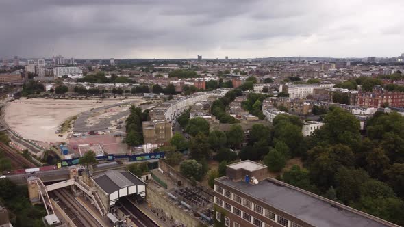 Panoramic Shooting From a Drone on the Border of the Three Districts of London