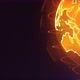 Orange Earth From Particles Rotate Around its Axis Focusing on Australia - VideoHive Item for Sale
