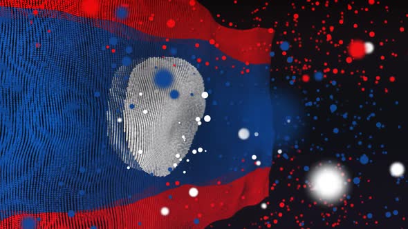 Laos Flag Particle Animation alt
