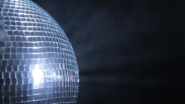 Half Disco Mirror Ball Is Rotated alt